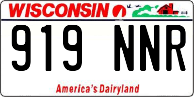WI license plate 919NNR