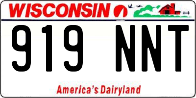 WI license plate 919NNT