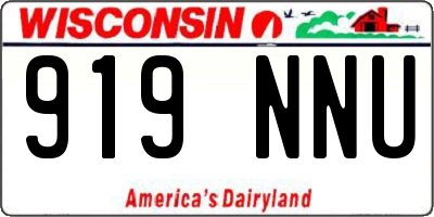 WI license plate 919NNU