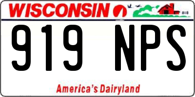 WI license plate 919NPS
