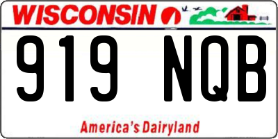 WI license plate 919NQB
