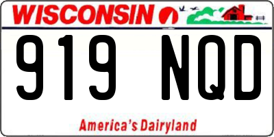 WI license plate 919NQD