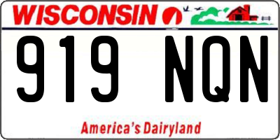 WI license plate 919NQN