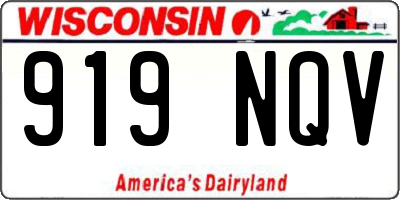 WI license plate 919NQV