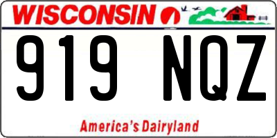 WI license plate 919NQZ
