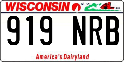 WI license plate 919NRB
