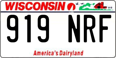 WI license plate 919NRF