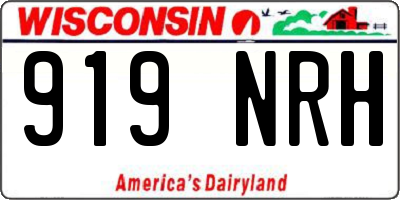 WI license plate 919NRH