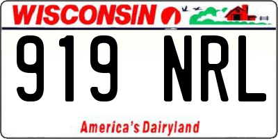 WI license plate 919NRL