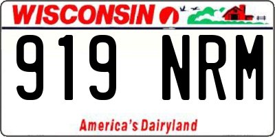 WI license plate 919NRM