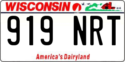 WI license plate 919NRT