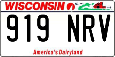 WI license plate 919NRV