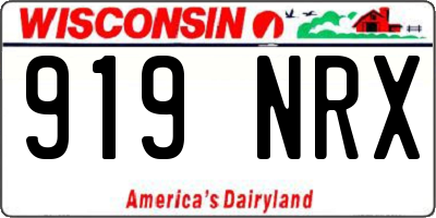 WI license plate 919NRX
