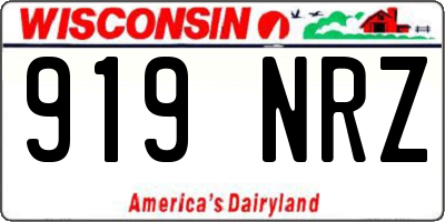 WI license plate 919NRZ