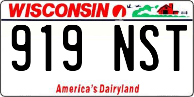 WI license plate 919NST