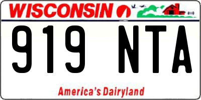 WI license plate 919NTA