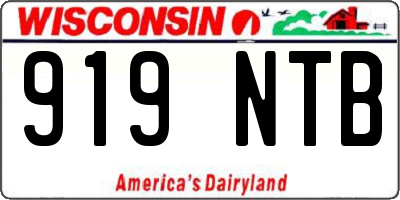 WI license plate 919NTB