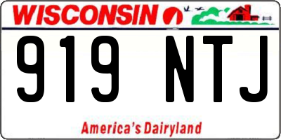 WI license plate 919NTJ