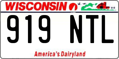 WI license plate 919NTL