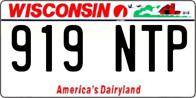 WI license plate 919NTP