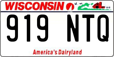 WI license plate 919NTQ