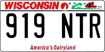 WI license plate 919NTR