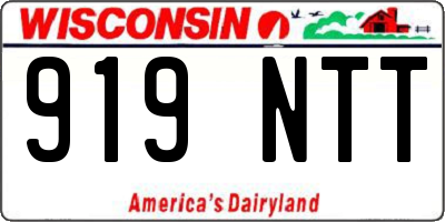 WI license plate 919NTT