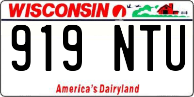 WI license plate 919NTU