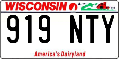 WI license plate 919NTY