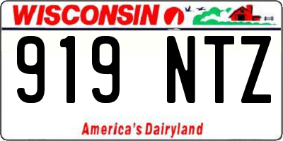 WI license plate 919NTZ