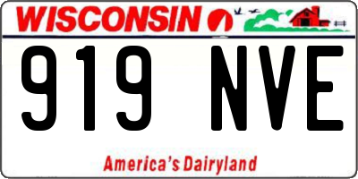 WI license plate 919NVE