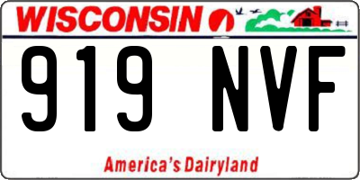 WI license plate 919NVF