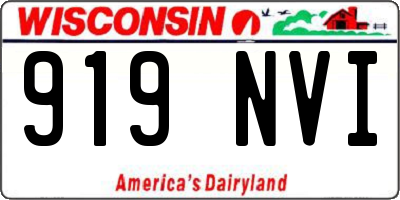 WI license plate 919NVI