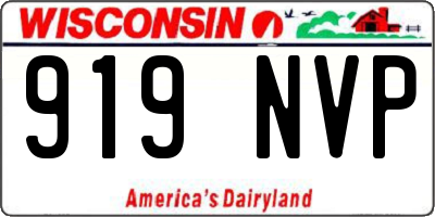 WI license plate 919NVP