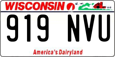 WI license plate 919NVU