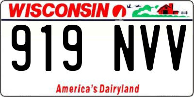 WI license plate 919NVV