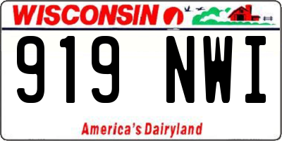 WI license plate 919NWI