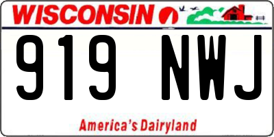 WI license plate 919NWJ