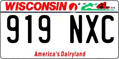 WI license plate 919NXC