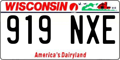 WI license plate 919NXE