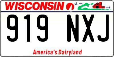 WI license plate 919NXJ