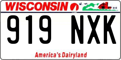 WI license plate 919NXK