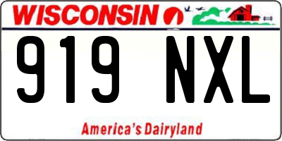 WI license plate 919NXL