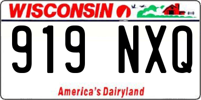 WI license plate 919NXQ