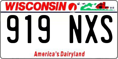 WI license plate 919NXS