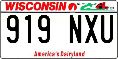 WI license plate 919NXU
