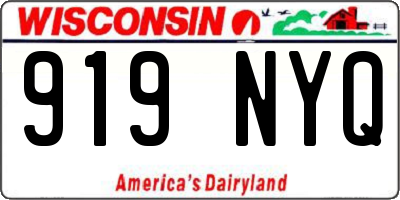WI license plate 919NYQ