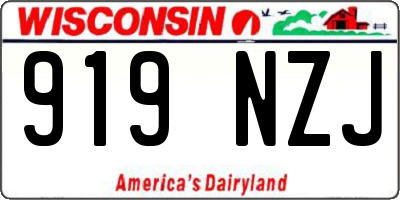 WI license plate 919NZJ