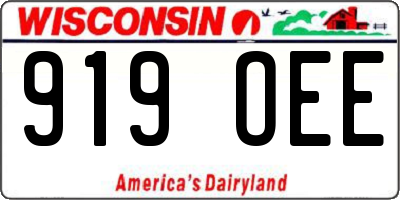 WI license plate 919OEE