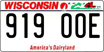 WI license plate 919OOE